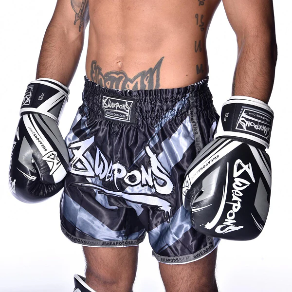 8 Weapons Boxing Gloves Shift Black-White - Image 2