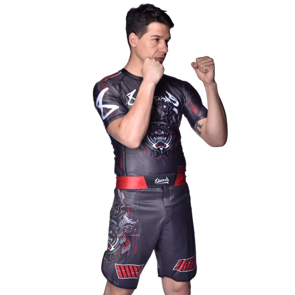 8 Weapons Fight Shorts Samurai 2.0 Black-Red - Image 3