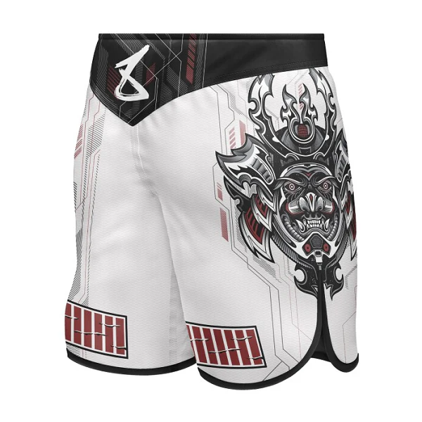 8 Weapons Fight Shorts Samurai 2.0 White-Red - Image 2