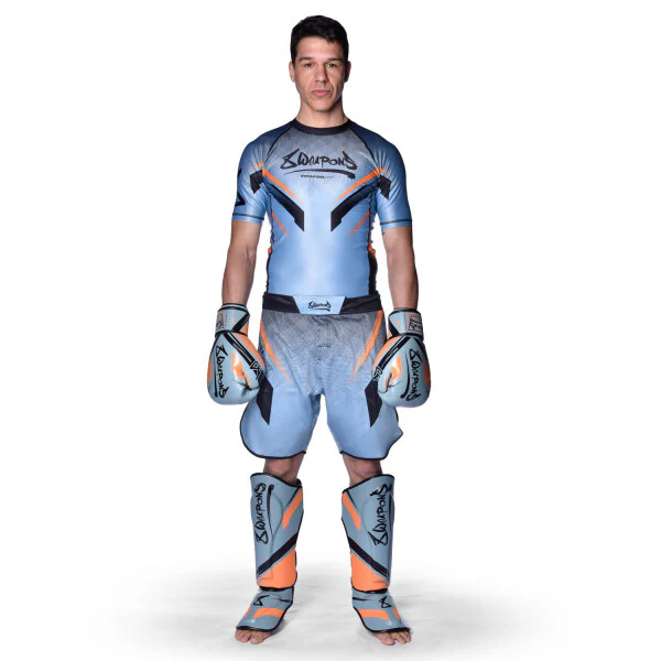 8 Weapons Fight Shorts Shift Ice-Grey-Orange - Image 3