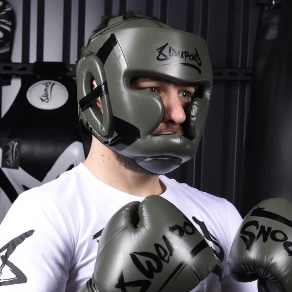 8 Weapons Head Guard Unlimited Olive-Black - Image 4