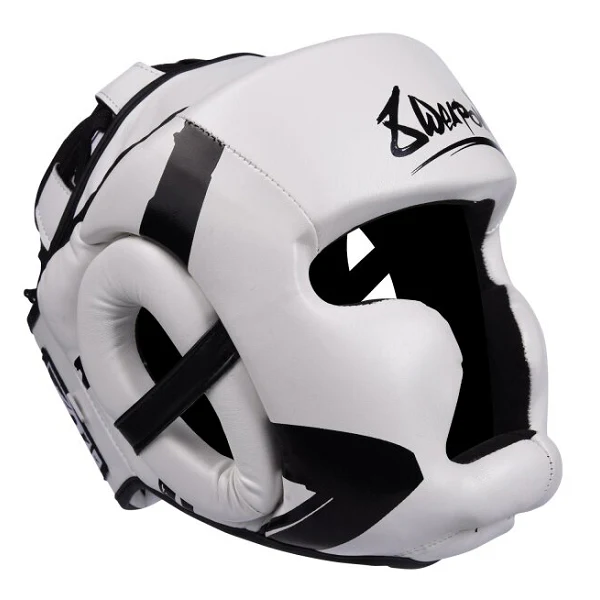 8 Weapons Head Guard Unlimited White-Black