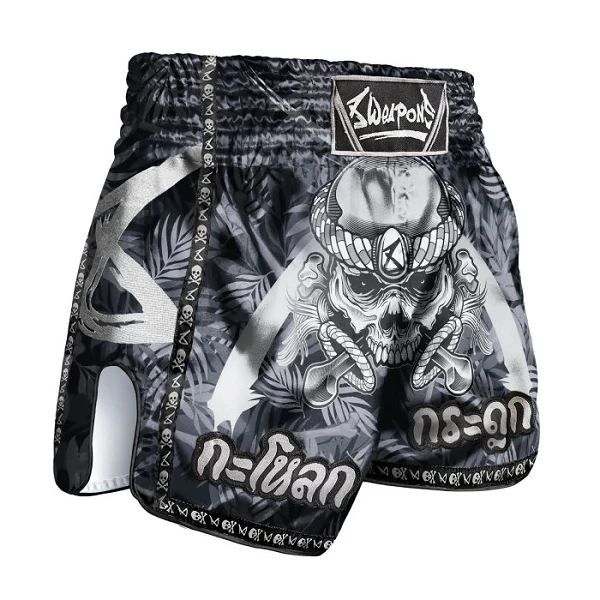 8 Weapons Muay Thai Shorts Bone Island Black