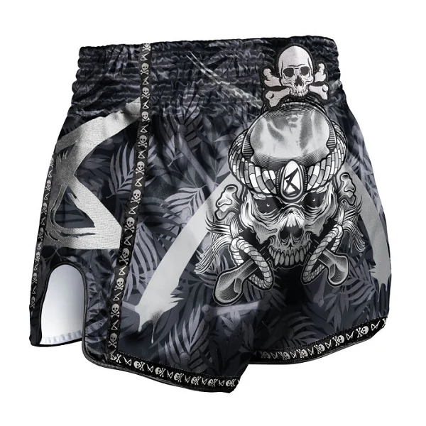 8 Weapons Muay Thai Shorts Bone Island Black - Image 2