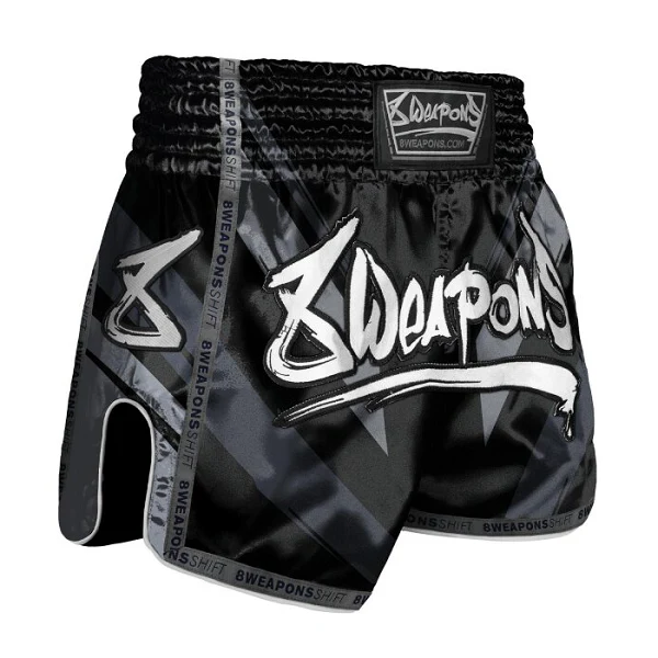 8 Weapons Muay Thai Shorts Shift Black-Matt