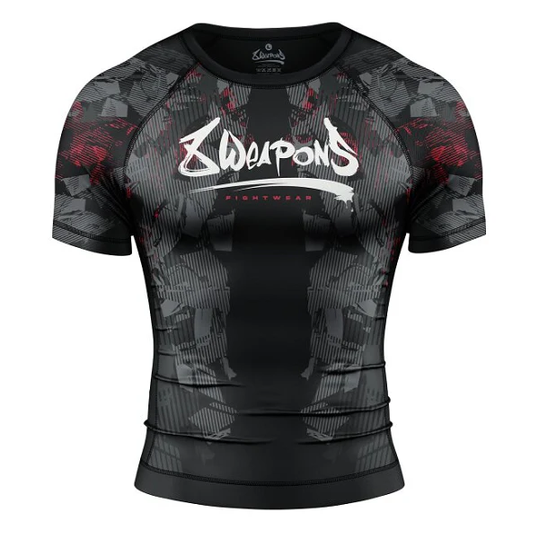 8 Weapons Rashguard SS Hit 2.0 Black-Red