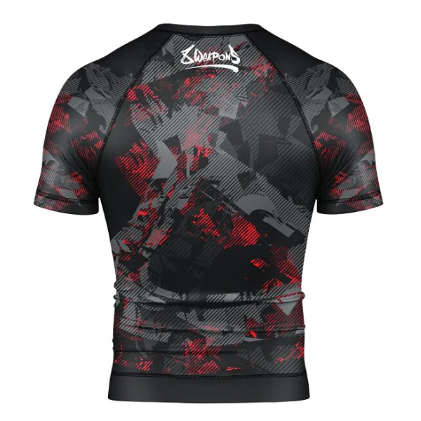8 Weapons Rashguard SS Hit 2.0 Black-Red - Image 2