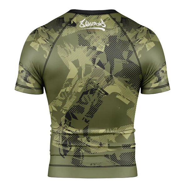 8 Weapons Rashguard SS Hit 2.0 Olive-Black - Image 2