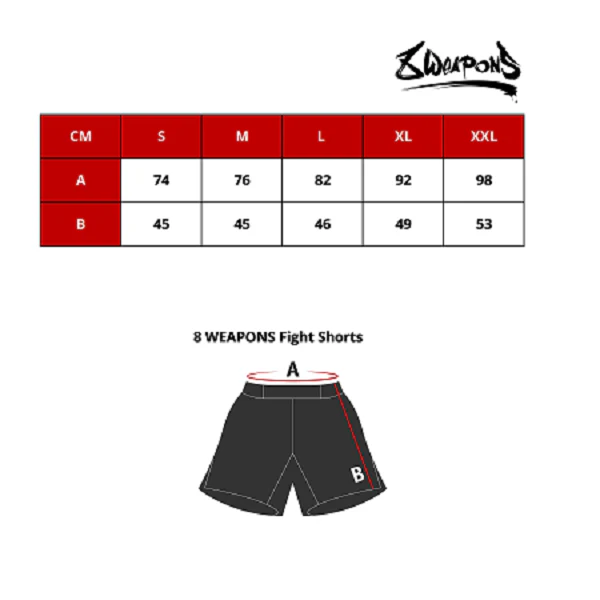 8 Weapons Fight Shorts Shift Black-Black - Image 3