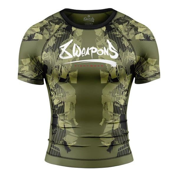 8 Weapons Rashguard SS Hit 2.0 Olive-Black