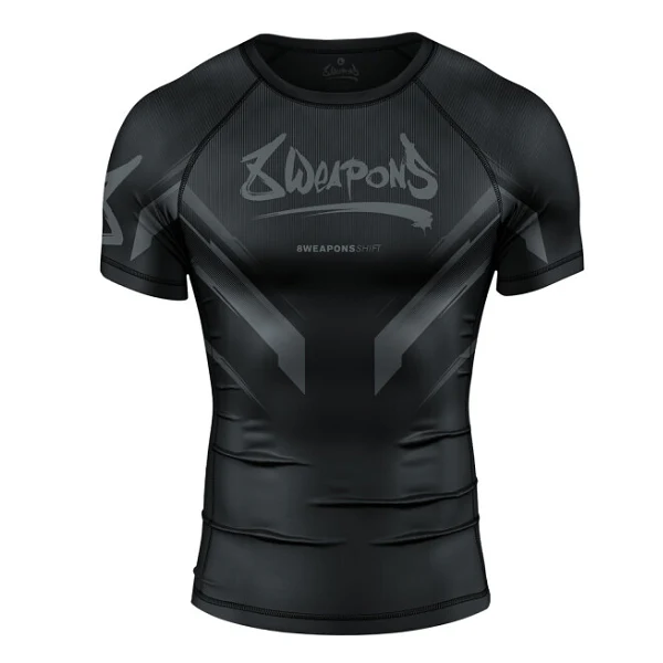 8 Weapons Rashguard SS Shift Black-Matt