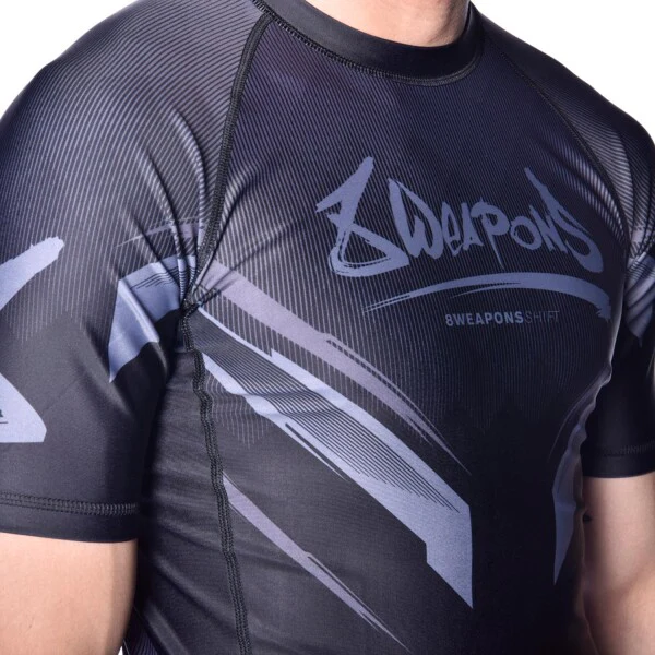 8 Weapons Rashguard SS Shift Black-Matt - Image 3