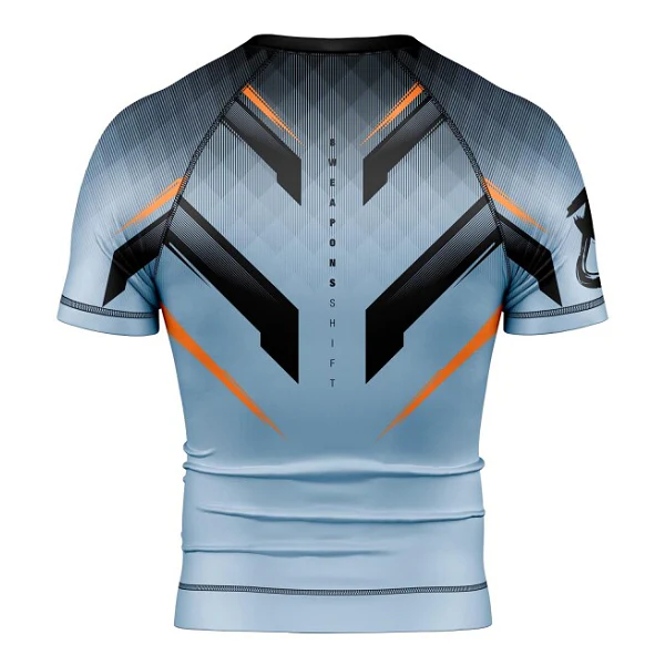 8 Weapons Rashguard SS Shift Ice-Grey-Orange - Image 2