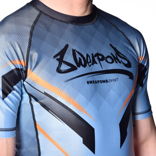 8 Weapons Rashguard SS Shift Ice-Grey-Orange - Image 3