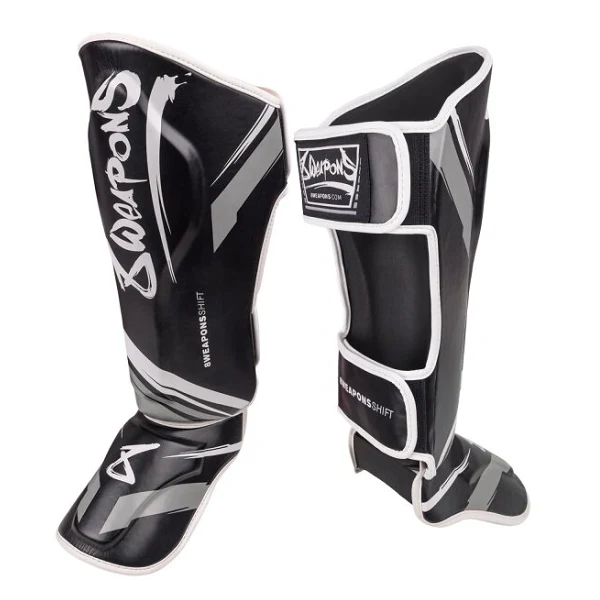 8 Weapons Shin Guards Shift Black-White - Image 2
