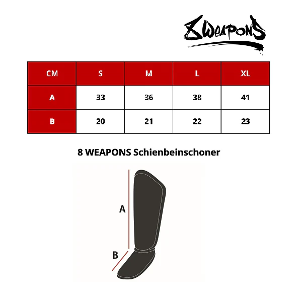 8 Weapons Shin Guards Shift Black-Black - Image 3