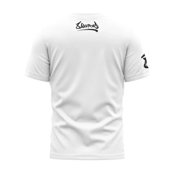8 Weapons T-Shirt Sak Yant Tigers White - Image 2