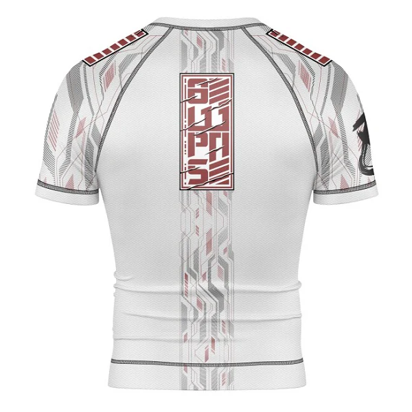 8 Weapons Rashguard SS Samurai 2.0 White-Red - Image 2