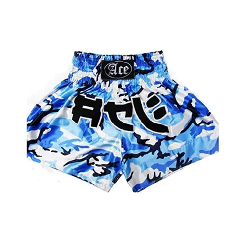 Ace Blue Camo Muay Thai Shorts - Image 2