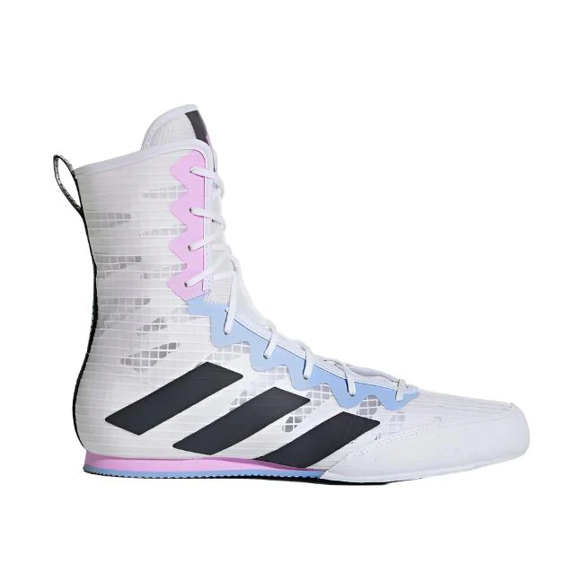 Adidas Box Hog 4 Boxing Shoes Boots - White Grey Lilac - Image 2