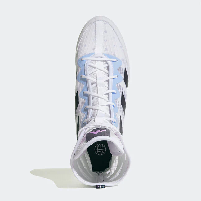 Adidas Box Hog 4 Boxing Shoes Boots - White Grey Lilac - Image 4