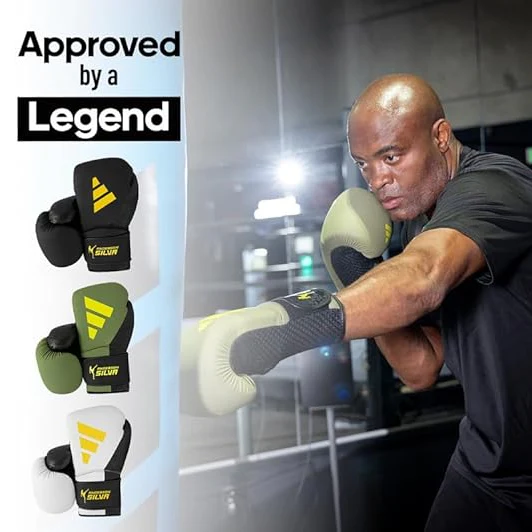 Adidas x Anderson Silva Everyday Use Boxing Gloves Black - Image 4