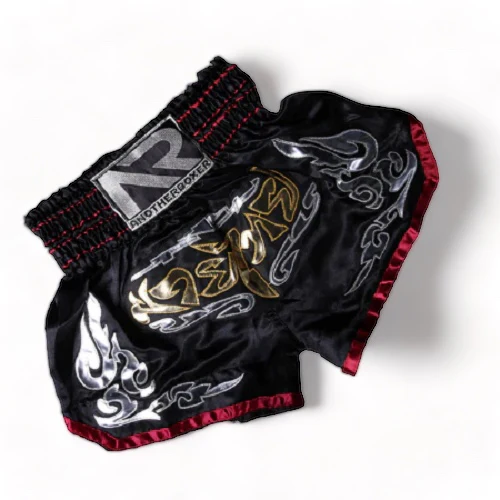 Another Boxer Muay Thai Shorts Black Red - Image 3