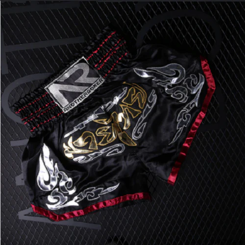 Another Boxer Muay Thai Shorts Black Red - Image 5