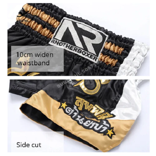 Another Boxer Muay Thai Shorts Black White - Image 3