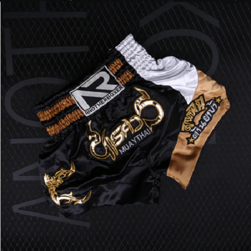 Another Boxer Muay Thai Shorts Black White - Image 4
