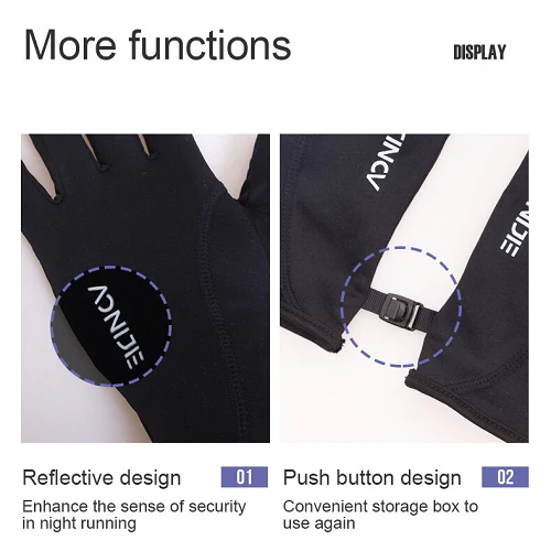 Aonijie Breathable Anti Slip Running Gloves - Image 7