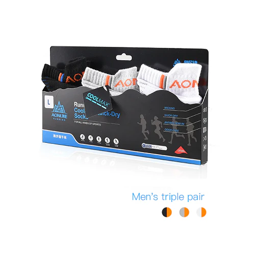 Aonijie Coolmax Low Cut Running Socks 3Pairs - Image 3