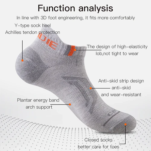 Aonijie Coolmax Low Cut Running Socks 3Pairs - Image 9