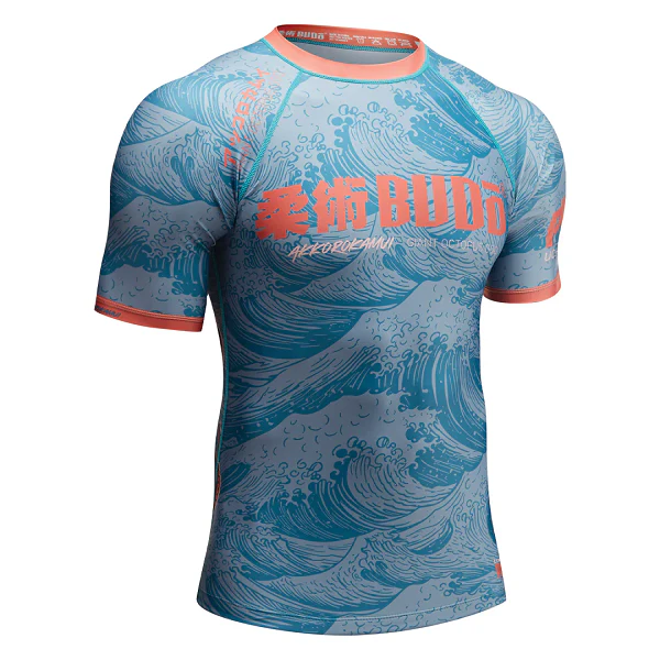 Budo Akkorokamui Rash Guard SS Teal