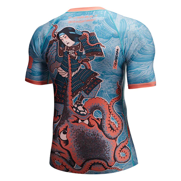 Budo Akkorokamui Rash Guard SS Teal - Image 2