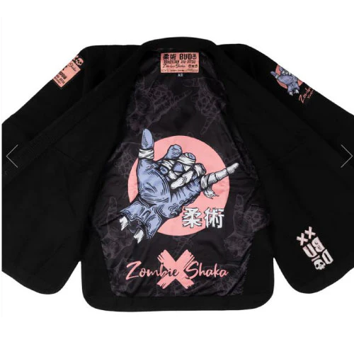 Budo Zombie Shaka BJJ Gi - Black - Image 4
