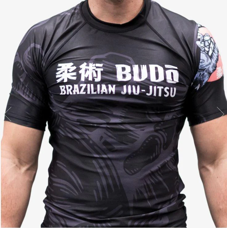 Budo Zombie Shaka Rash Guard - Black - Image 4