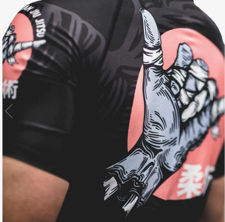 Budo Zombie Shaka Rash Guard - Black - Image 5