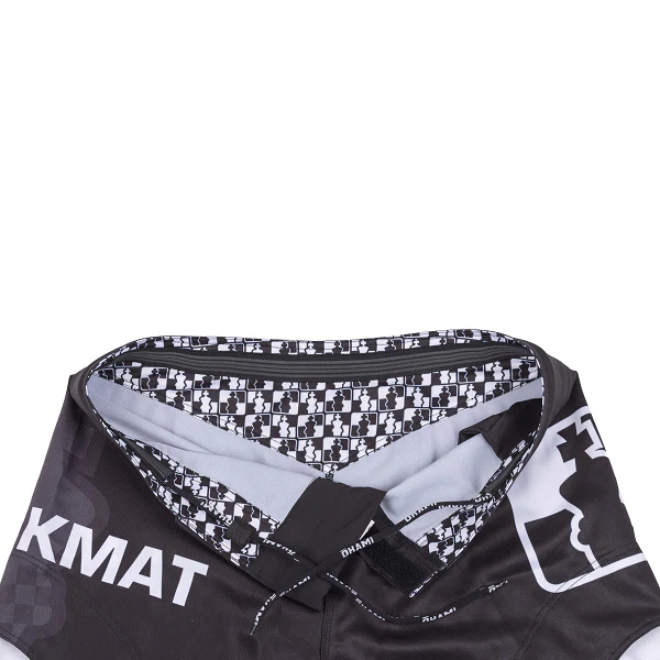 Checkmat Fight Shorts Black & White - Image 3