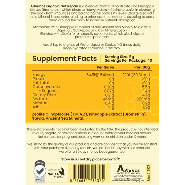 Advance Organic Gut Repair + Micronized Zeolite - Image 3