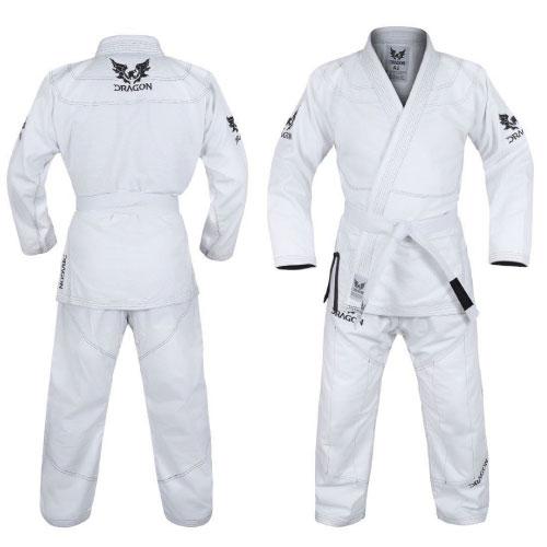 Dragon V2 BJJ Gi - IBJJF Approved - White - Image 3