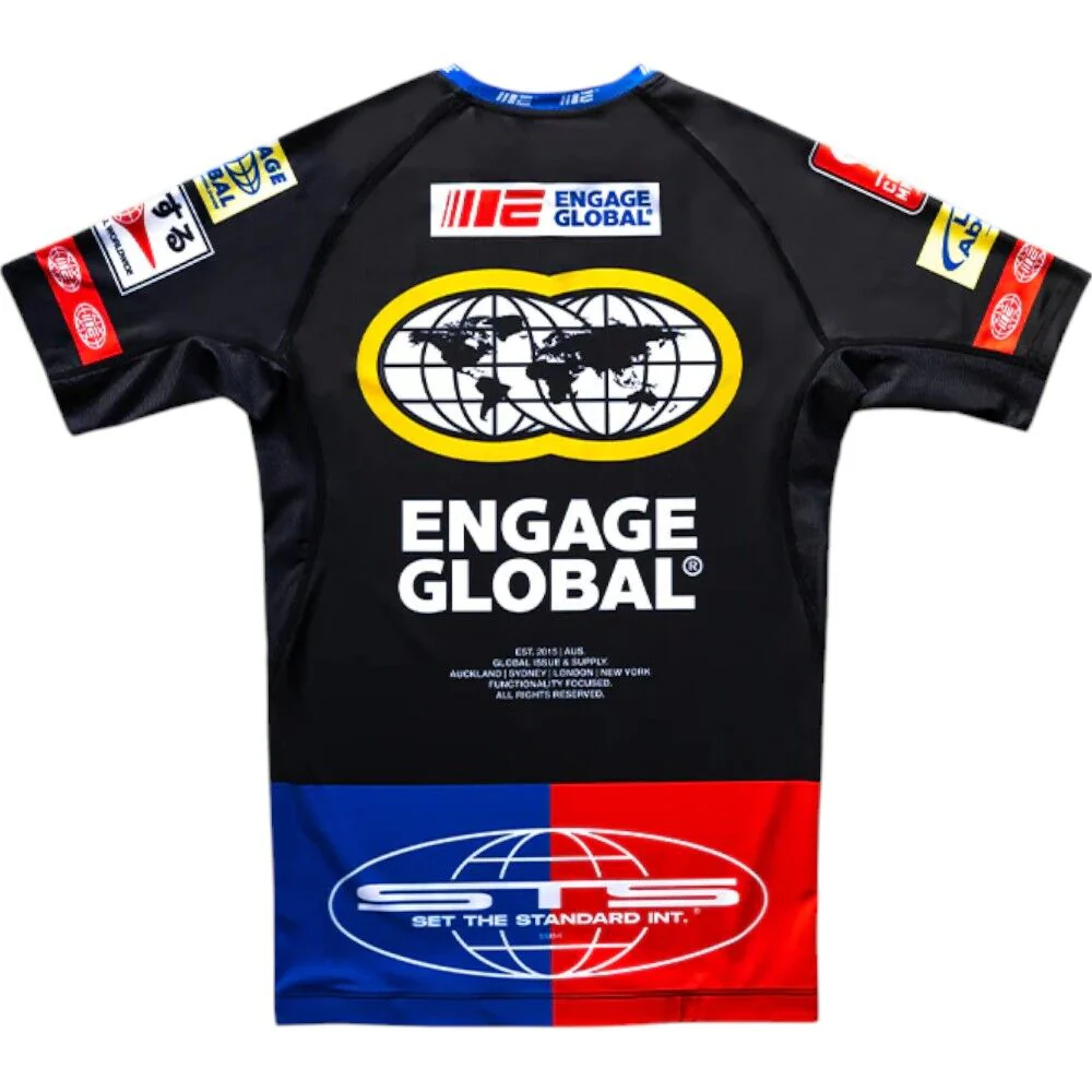 Engage Racer Short Sleeve Rash Guard - Black - Image 4