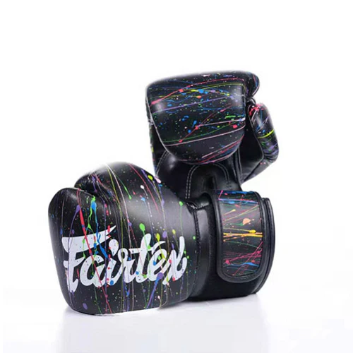 Fairtex Boxing Gloves Micro Fiber Painter Black - Image 2