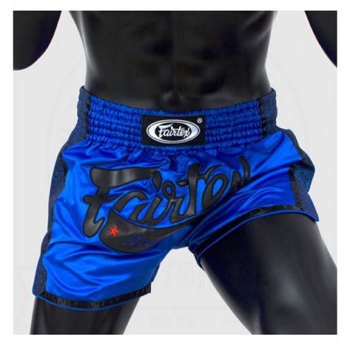 Fairtex Slim Cut Muay Thai Shorts Blue BS1702 - Image 2