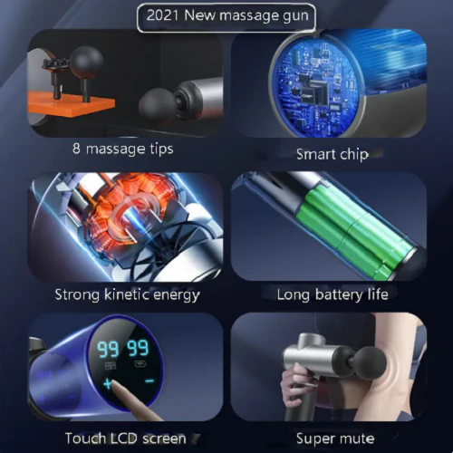 Fascia Gun LCD Screen Professional Massage Gun - Image 4