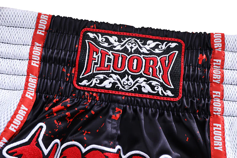 Fluory Bloodbath Muay Thai Shorts Black - Image 4