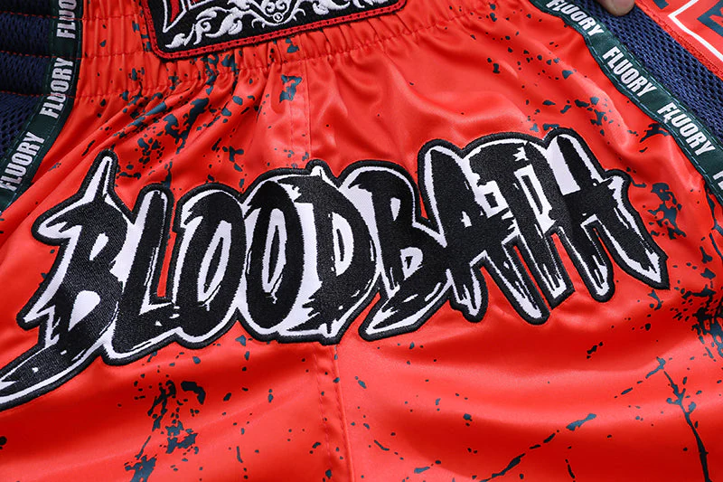 Fluory Bloodbath Muay Thai Shorts Red - Image 3