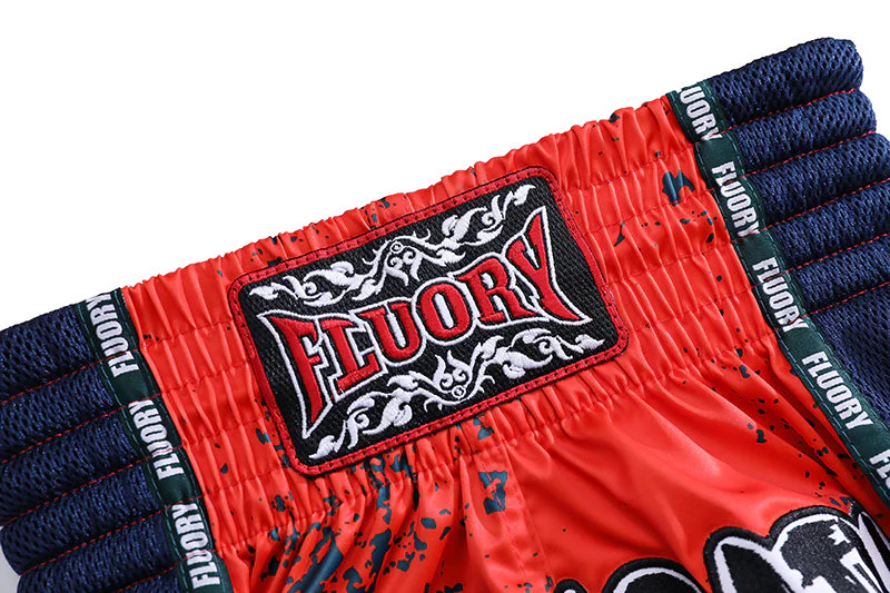 Fluory Bloodbath Muay Thai Shorts Red - Image 4