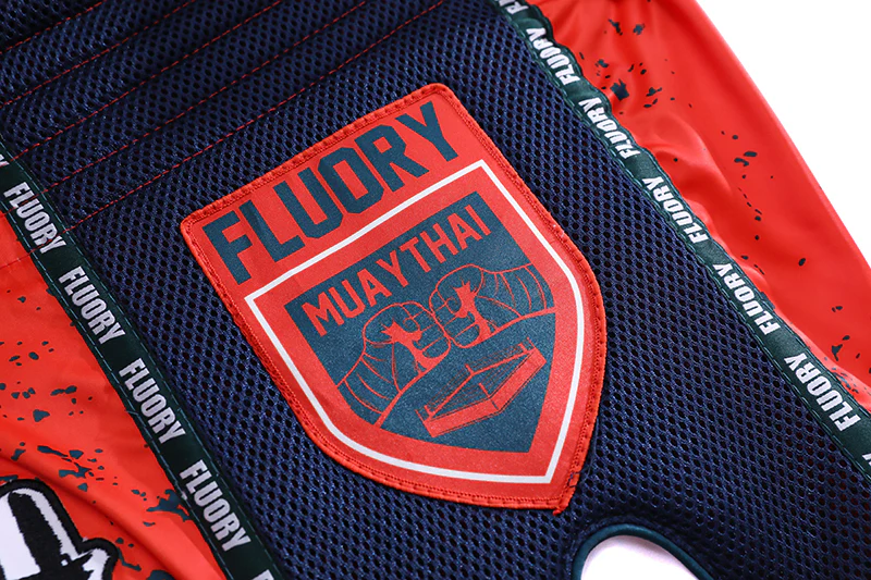 Fluory Bloodbath Muay Thai Shorts Red - Image 6