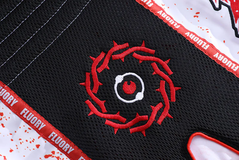 Fluory Bloodbath Muay Thai Shorts White - Image 5